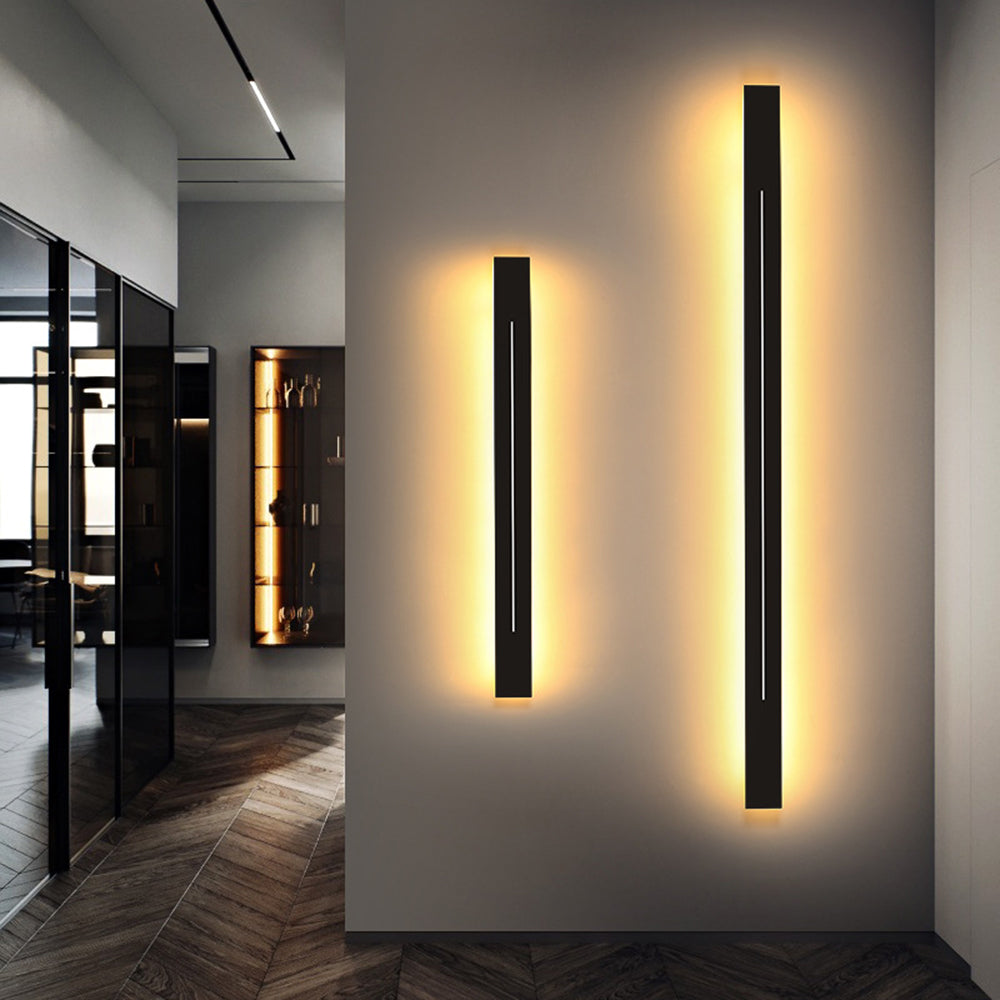 Svart Justerbar Vägglampa med Dimbara LED-lampor – Modern Design för Inomhusbruk, Längd 60-200 cm 1