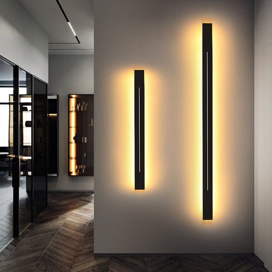 Svart Justerbar Vägglampa med Dimbara LED-lampor – Modern Design för Inomhusbruk, Längd 60-200 cm 1