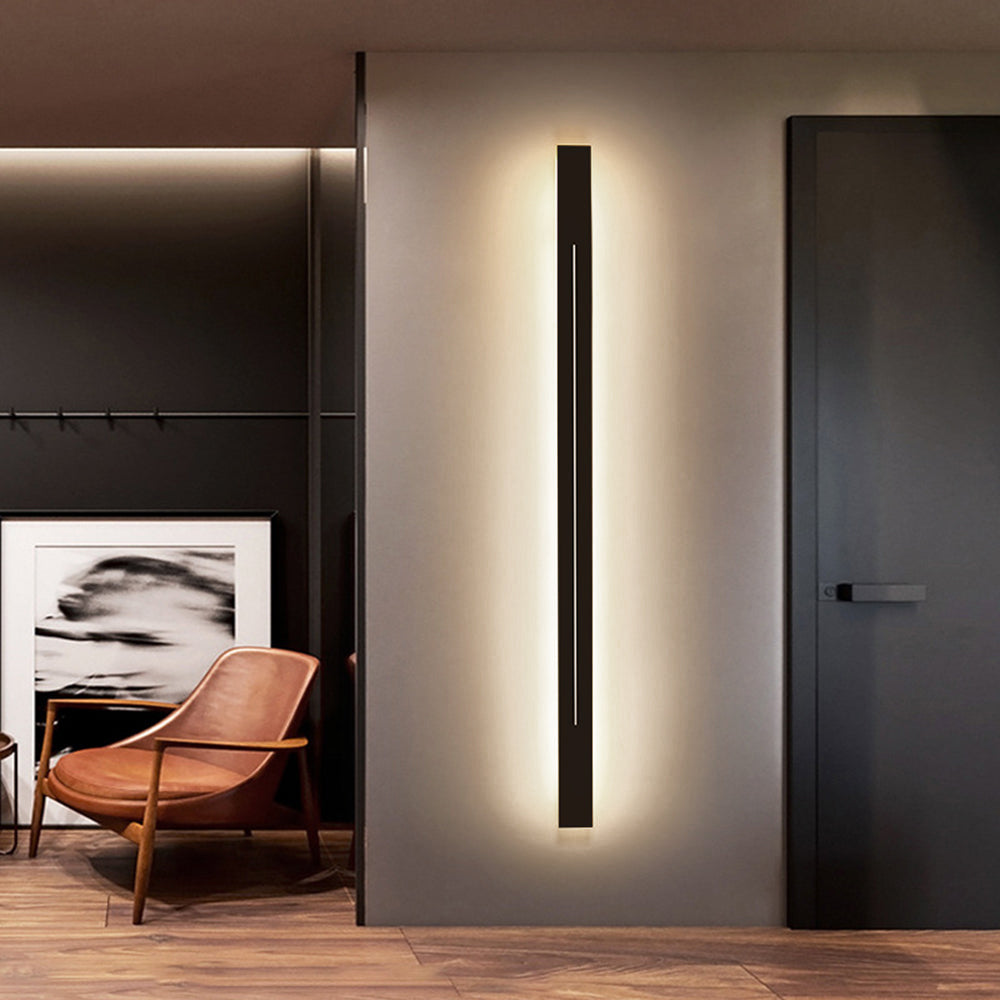 Svart Justerbar Vägglampa med Dimbara LED-lampor – Modern Design för Inomhusbruk, Längd 60-200 cm 2