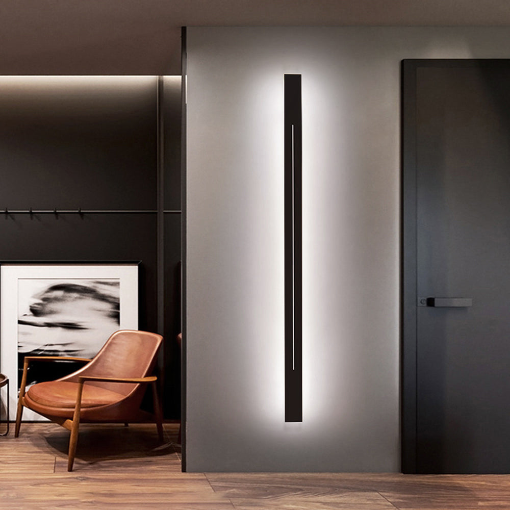 Svart Justerbar Vägglampa med Dimbara LED-lampor – Modern Design för Inomhusbruk, Längd 60-200 cm 3