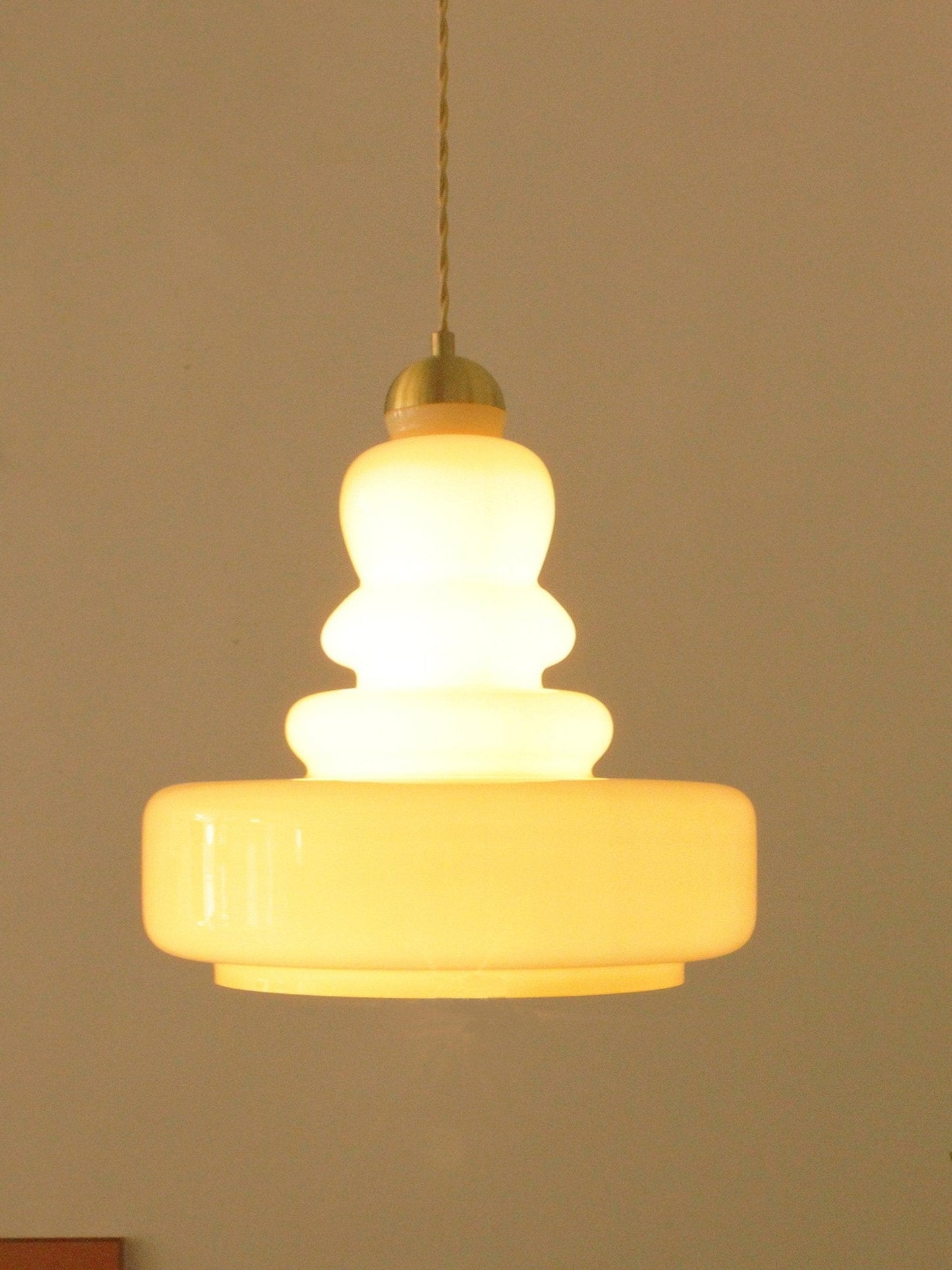 Classic Schoolhouse Glass Pendant Light – Adjustable Height Vintage Ceiling Lamp for Soft Illumination 8