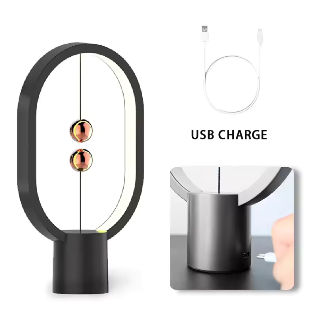 Elegant Liten Bordslampa med USB-laddning och Varm Vit LED-ljus – Stilren Heminredning för Läsning och Avkoppling 6