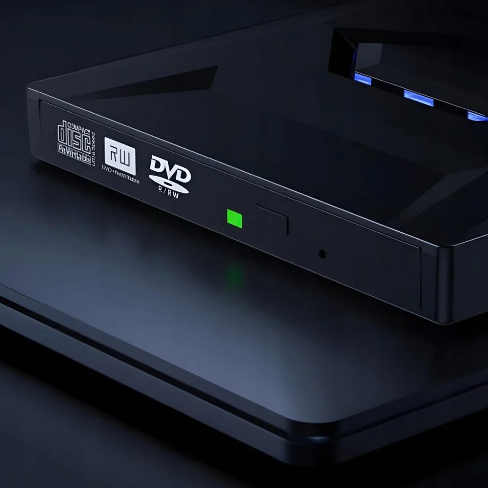 7-i-1 extern DVD-spelare - bärbar CD/DVD-RW-brännare med höghastighetsdataöverföring 3