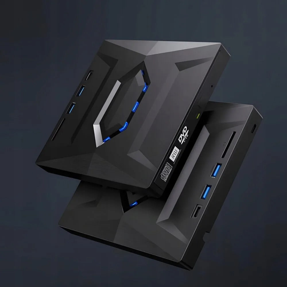 7-i-1 extern DVD-spelare - bärbar CD/DVD-RW-brännare med höghastighetsdataöverföring 4