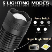90000 Lumen XHP50.2 LETTSTIGSTE Ficklampa 7
