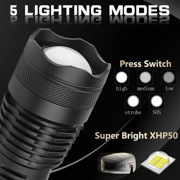 90000 Lumen XHP50.2 LETTSTIGSTE Ficklampa 7