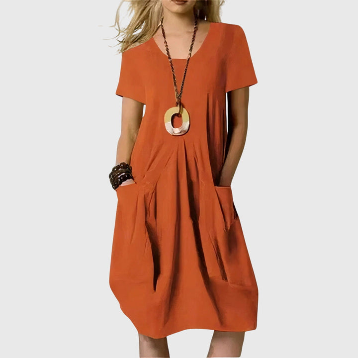 A-Line Casual Women's Dress with Pockets for Everyday Comfort and Versatile Style 0