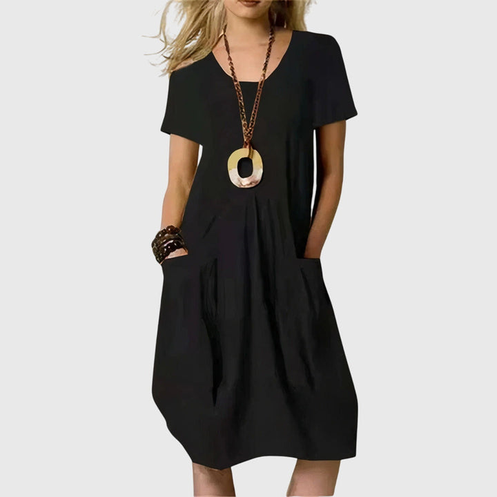 A-Line Casual Women's Dress with Pockets for Everyday Comfort and Versatile Style 1