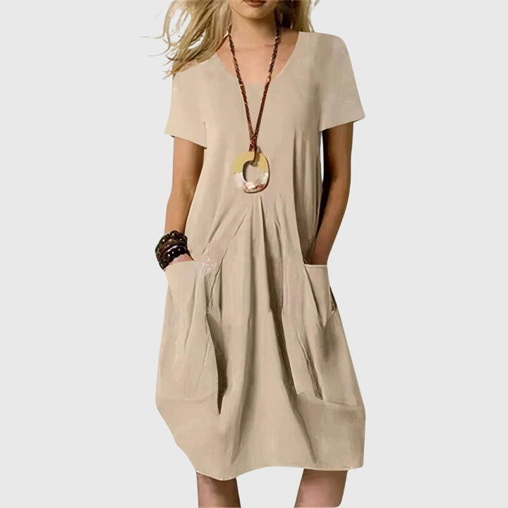 A-Line Casual Women's Dress with Pockets for Everyday Comfort and Versatile Style 3