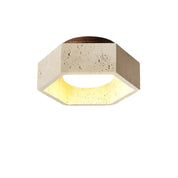 Albora - Wabi Sabi Travertin LED-taklampa 4