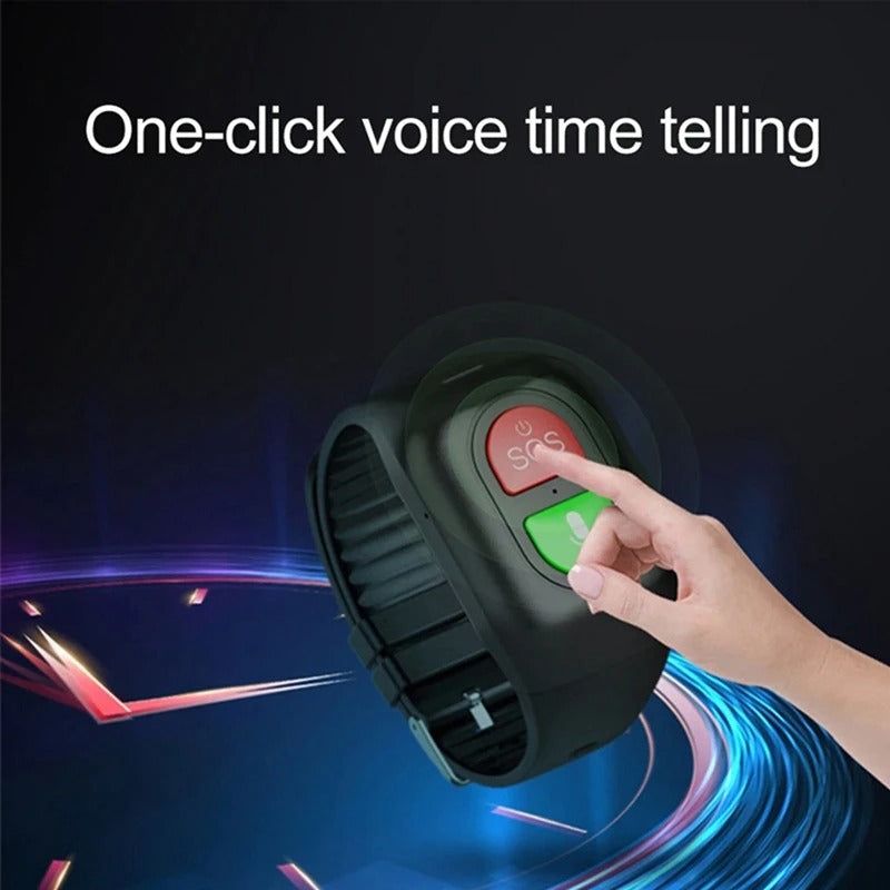 Äldre GPS-smartklocka – 4G SOS-tracker, hälsoövervakning och nödlarm 4