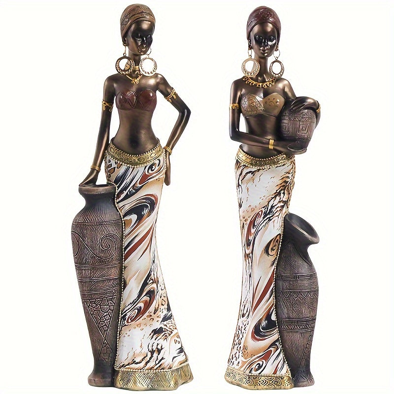 Authentic African Tribal Ornaments Set of 2 for Unique Home Decor and Cultural Room Decor 1