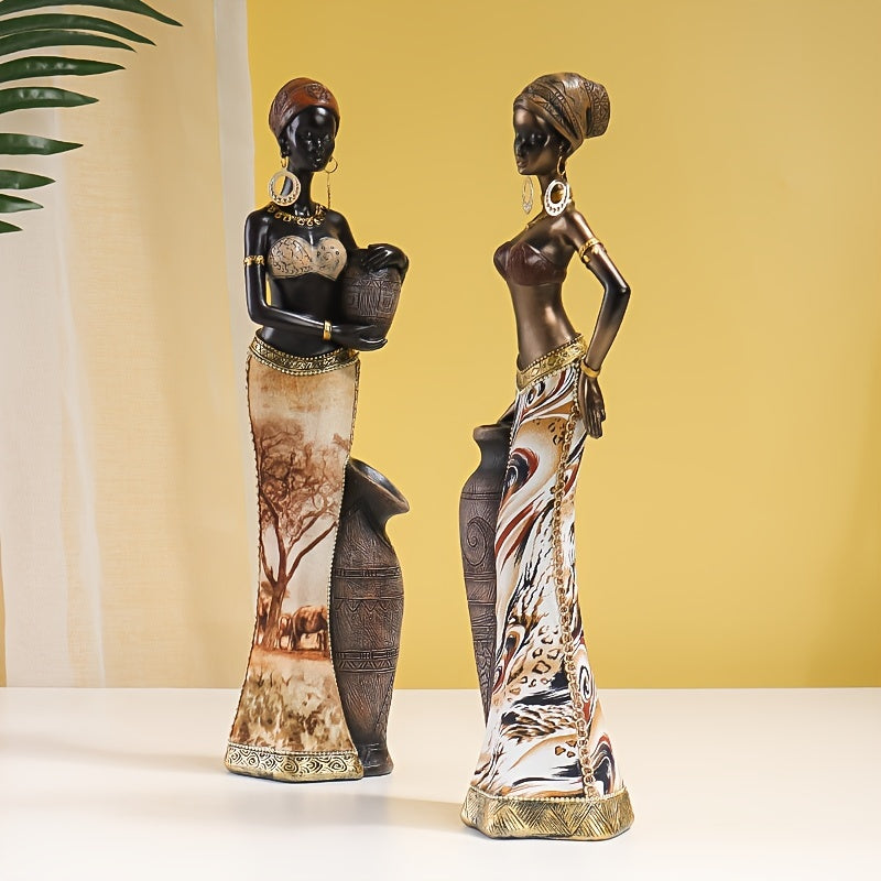 Authentic African Tribal Ornaments Set of 2 for Unique Home Decor and Cultural Room Decor 3