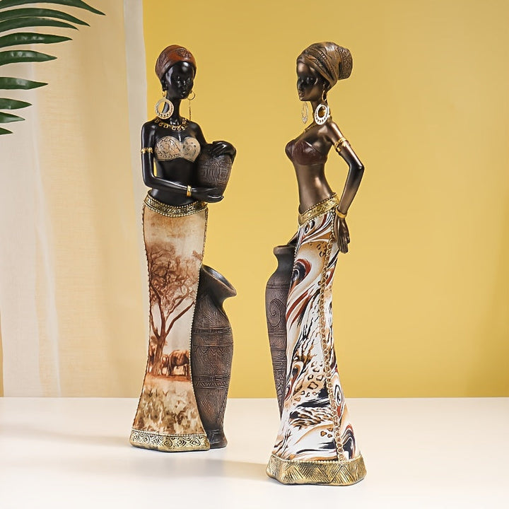 Authentic African Tribal Ornaments Set of 2 for Unique Home Decor and Cultural Room Decor 3