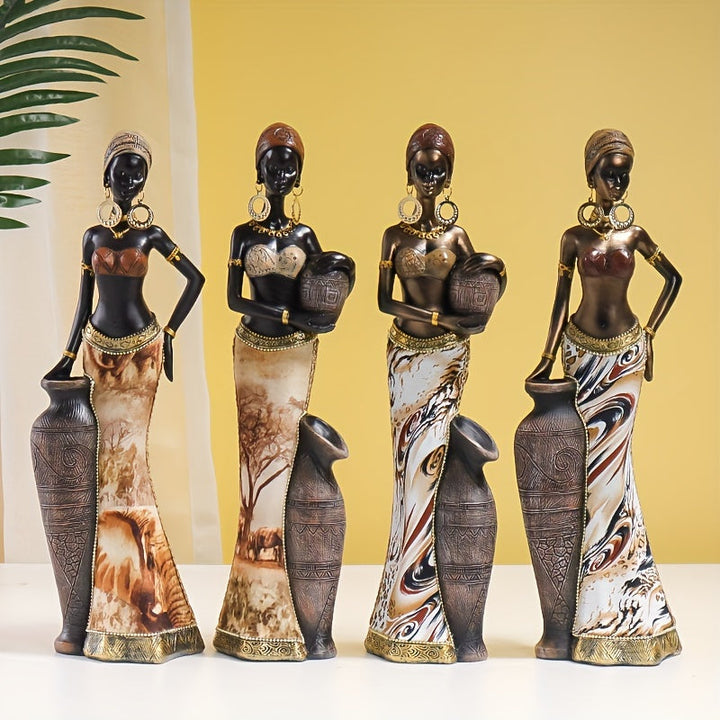 Authentic African Tribal Ornaments Set of 2 for Unique Home Decor and Cultural Room Decor 4