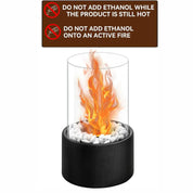 Bärbar bordskamin i glas 5