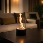 Bärbar bordskamin i glas 7