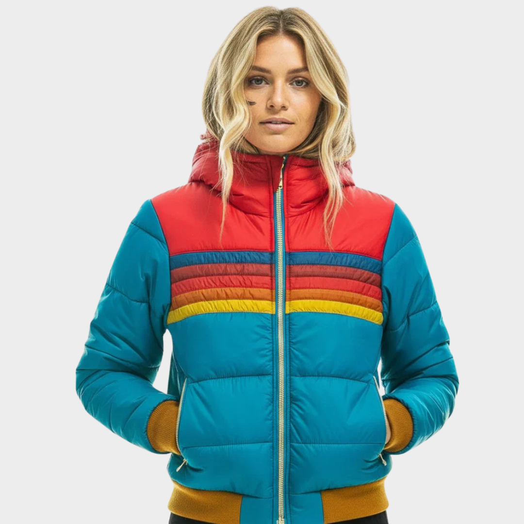 Black Puffer Jacket Women - Retro Hooded Insulated Winter Coat for Women, Stylish and Warm 5