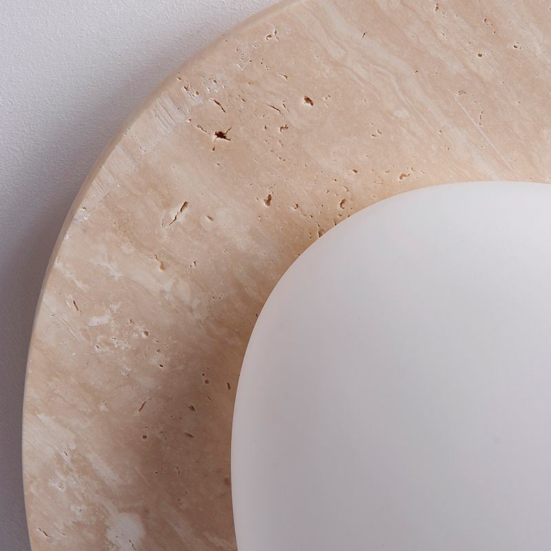 Calla - Krämfärgad travertin LED-taklampa 5