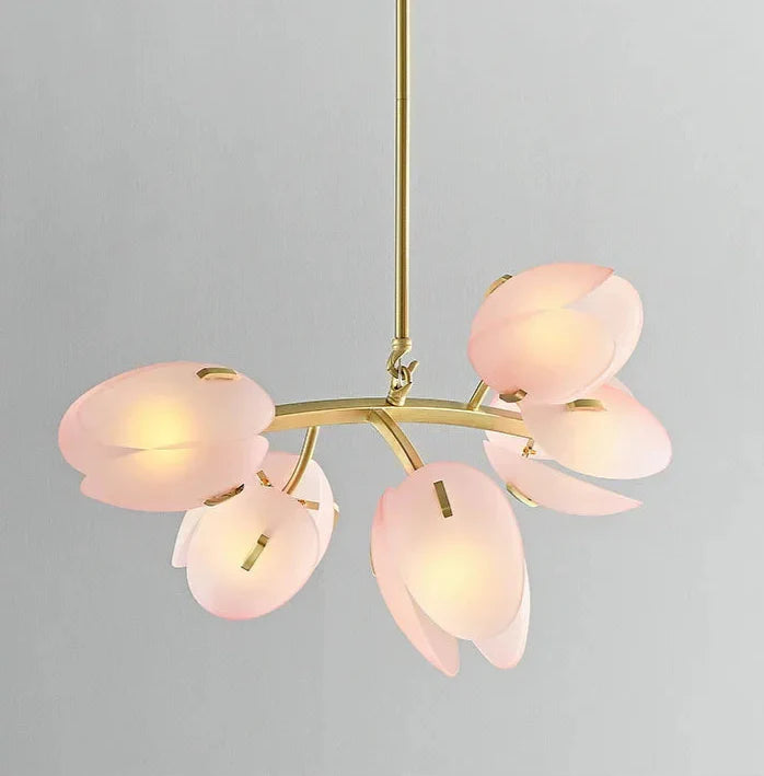 Calypso - Skandinavisk rosa tulpantaklampa i glas 6