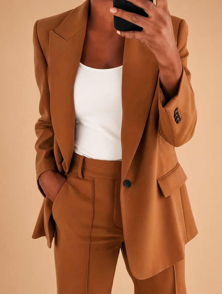 Tailored Two-Piece Suit — Professional Elegance Relaxed Fit