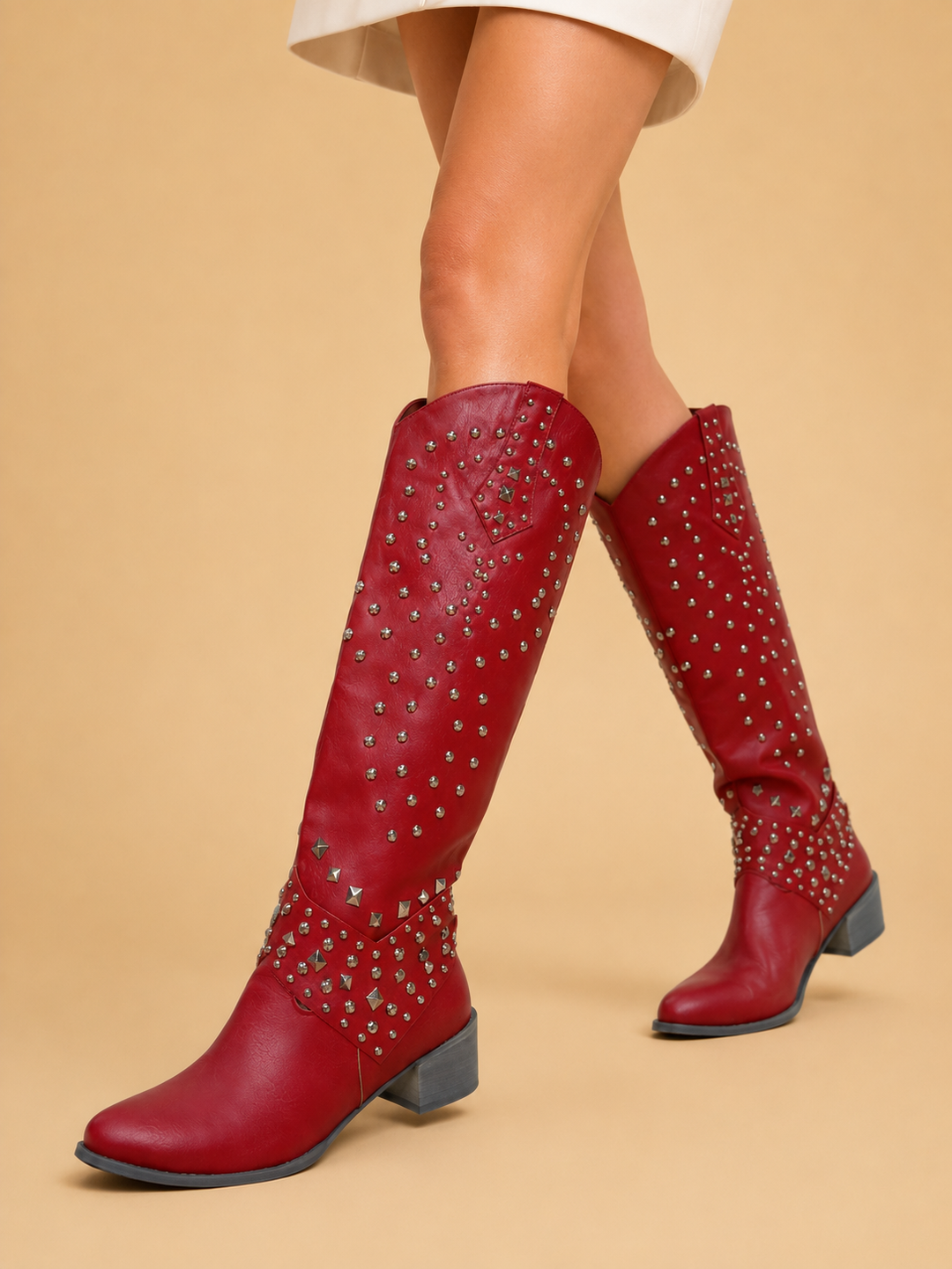 Ava | Women's Western Embellished Knee-High Boots