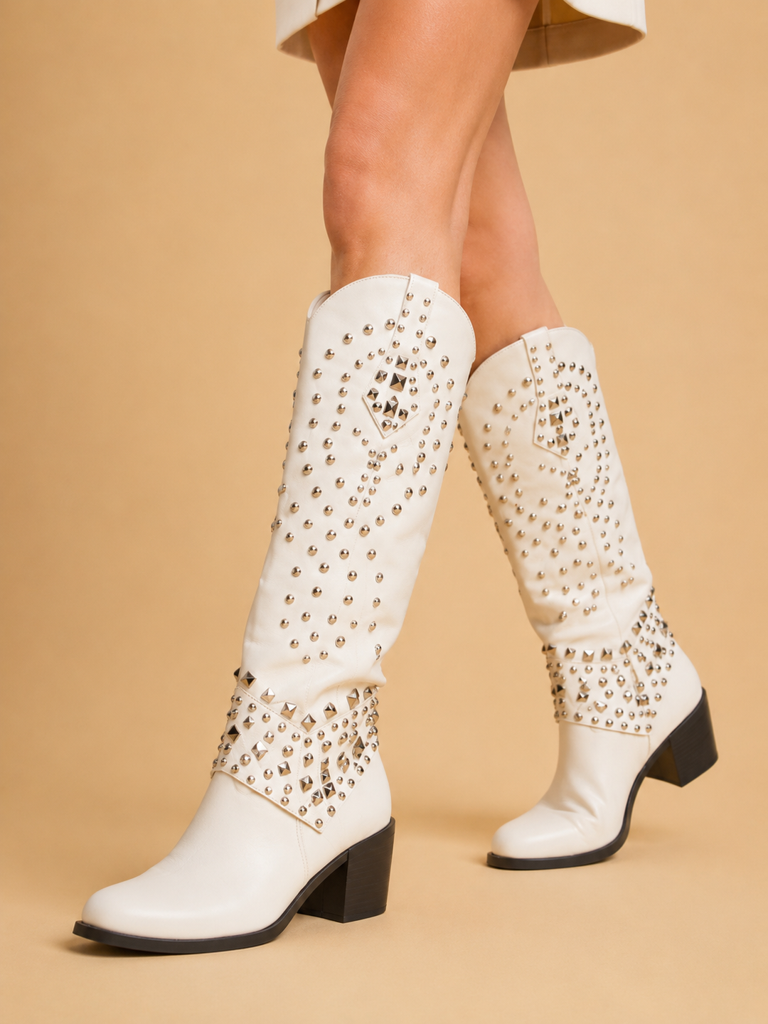 Ava | Women's Western Embellished Knee-High Boots