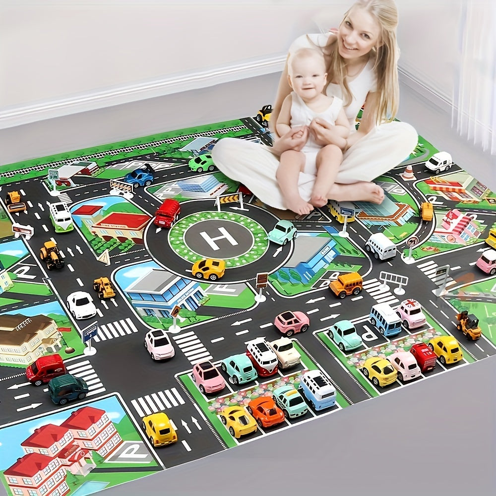 Children's Adventure Play Mat with Road and Traffic Design for Creative Indoor and Outdoor Play 6
