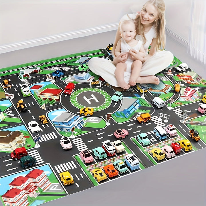 Children's Adventure Play Mat with Road and Traffic Design for Creative Indoor and Outdoor Play 6