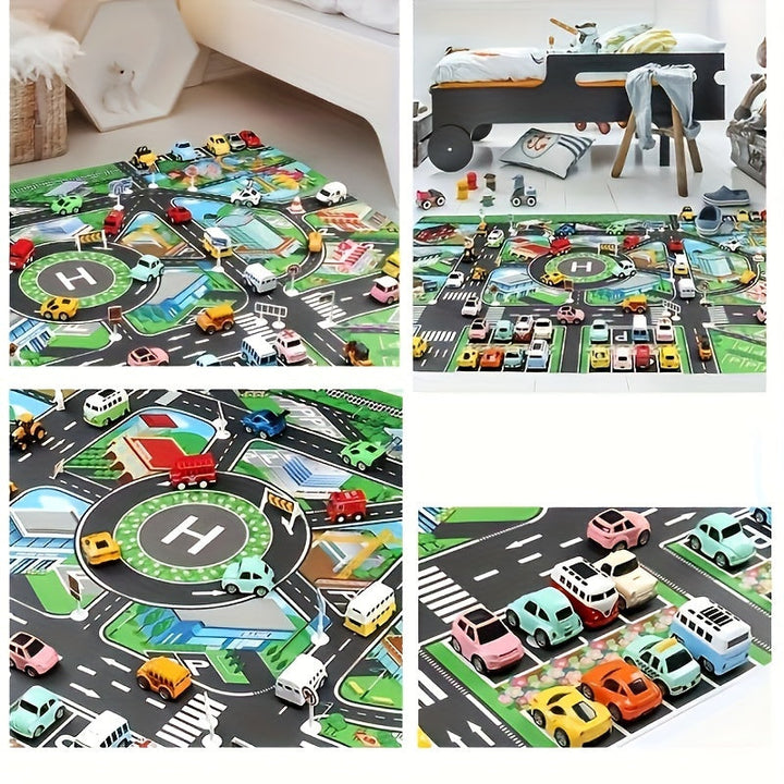 Children's Adventure Play Mat with Road and Traffic Design for Creative Indoor and Outdoor Play 7