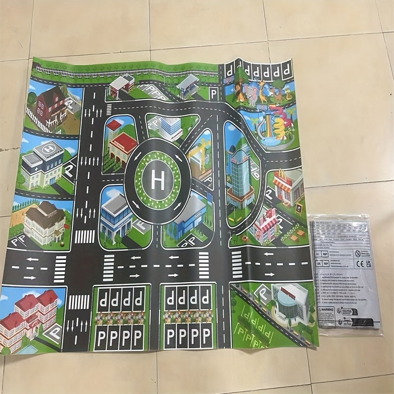 Children's Adventure Play Mat with Road and Traffic Design for Creative Indoor and Outdoor Play 8