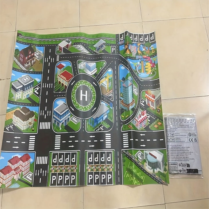 Children's Adventure Play Mat with Road and Traffic Design for Creative Indoor and Outdoor Play 8