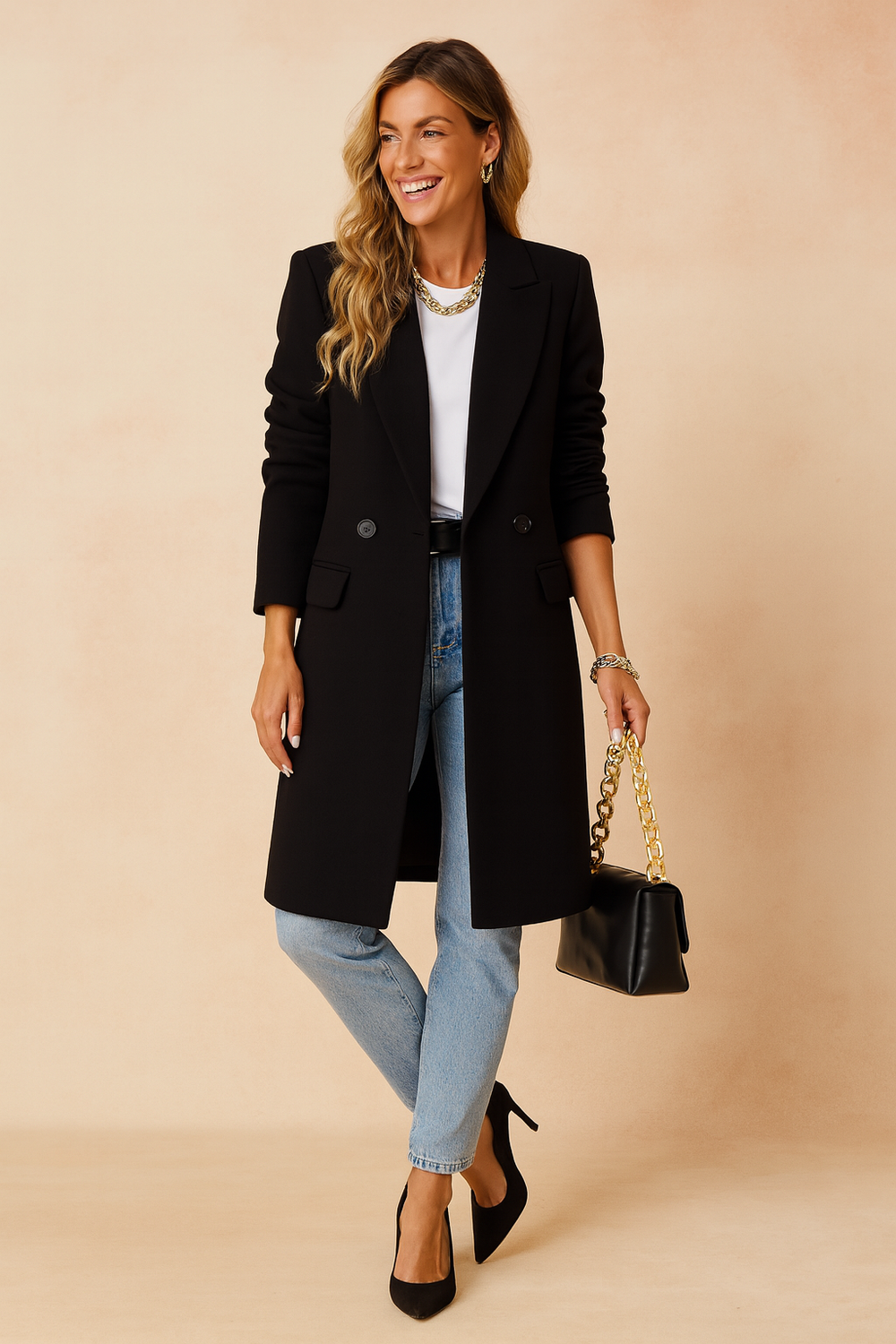 Classic Double-Breasted Coat for Timeless Elegance 1
