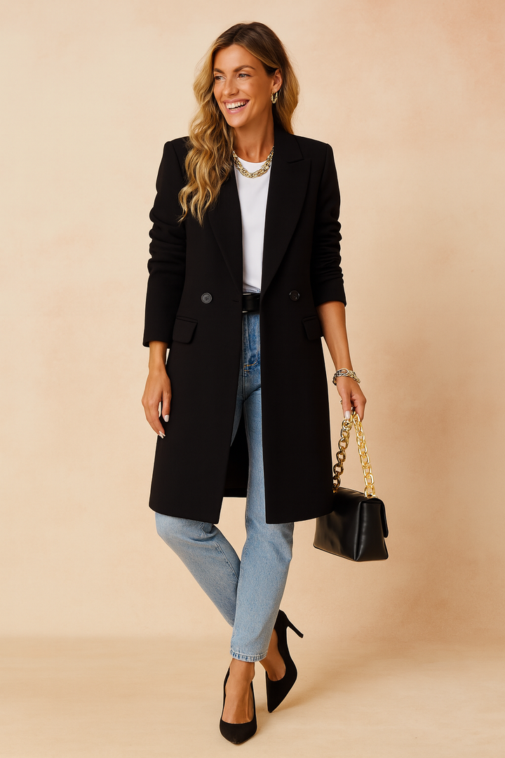 Classic Double-Breasted Coat for Timeless Elegance 1