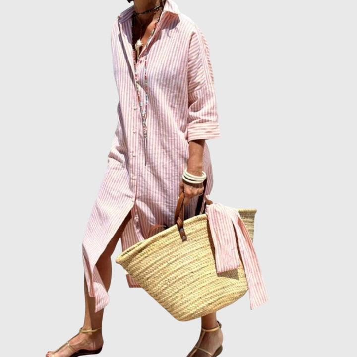 Classic Striped Dress for Effortless Elegance and Everyday Comfort 0