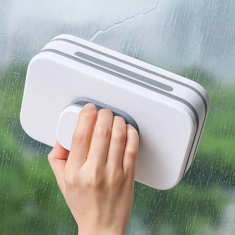 ClearSwipe Fönsterputsverktyg med Dubbelsidig Rengöring och Säkerhetsrep – Effektiv Rengöring för Klara Fönster 0