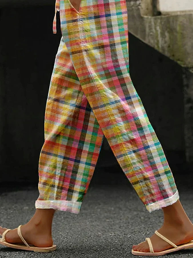 Comfortable Checkered Pants for Women - Effortless Style & Versatility 1