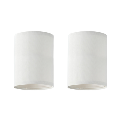 Cylindrical Lamp Shades Set of 2 – Elegant Fabric Shades for Stylish Home Lighting, 20 cm Height, Fits Standard Lamp Bases 0