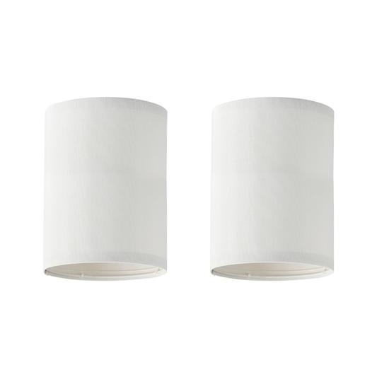 Cylindrical Lamp Shades Set of 2 – Elegant Fabric Shades for Stylish Home Lighting, 20 cm Height, Fits Standard Lamp Bases 0