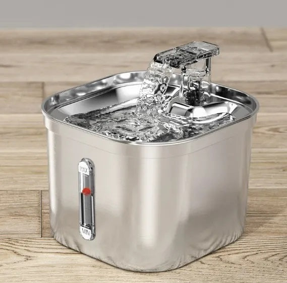 Dricksfontän i rostfritt stål för katter 0