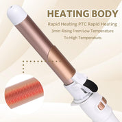 Dwulufowa Lokówka do Włosów z Regulacją Temperatury Ceramiczna 6