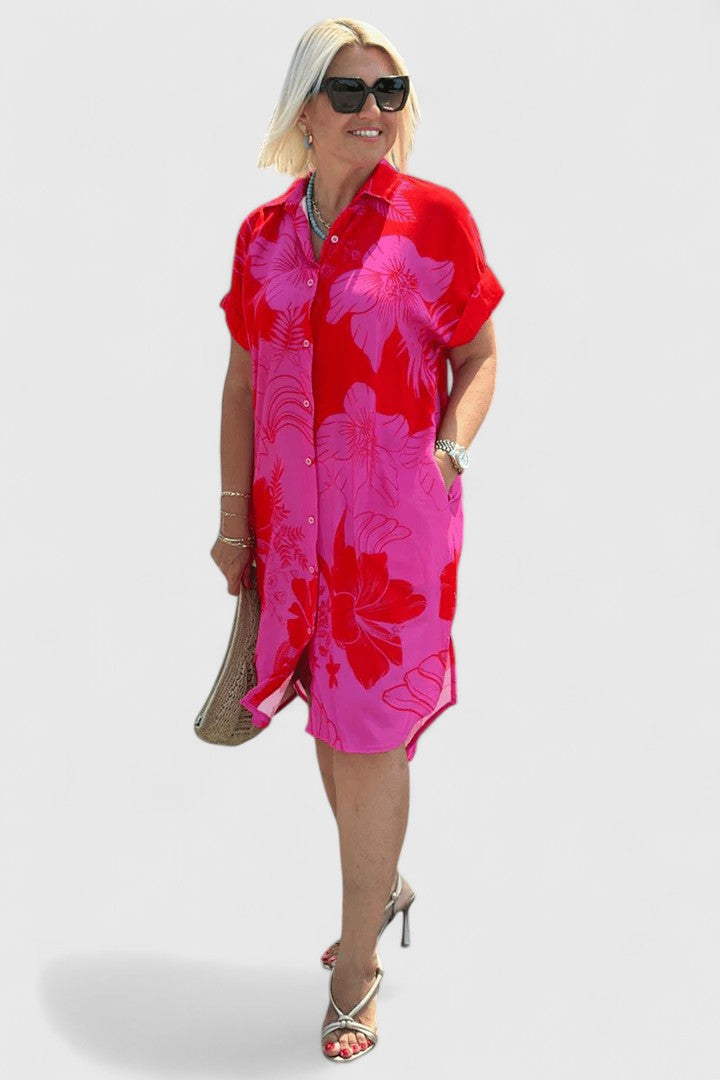 Effortless Chic Short Sleeve Dress with Pockets for Sunny Days 0