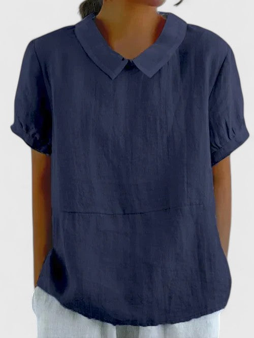 Women's White Blouse - Elegant and Versatile Fashion Top for Effortless Style and Comfort