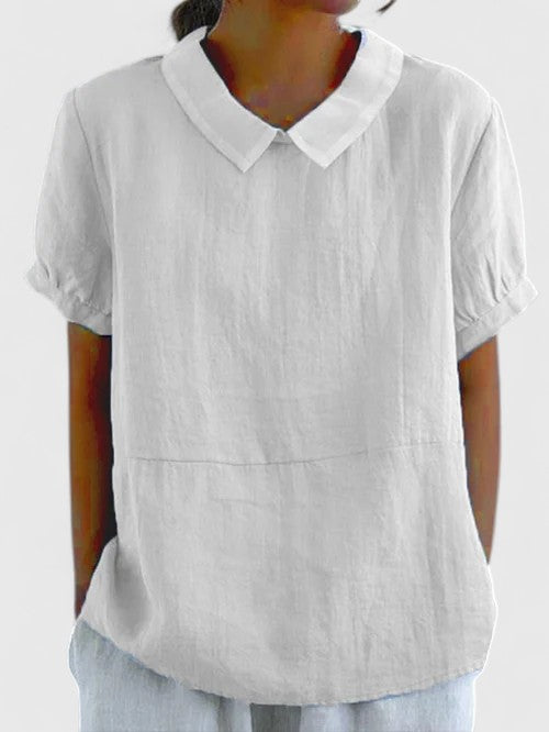 Women's White Blouse - Elegant and Versatile Fashion Top for Effortless Style and Comfort
