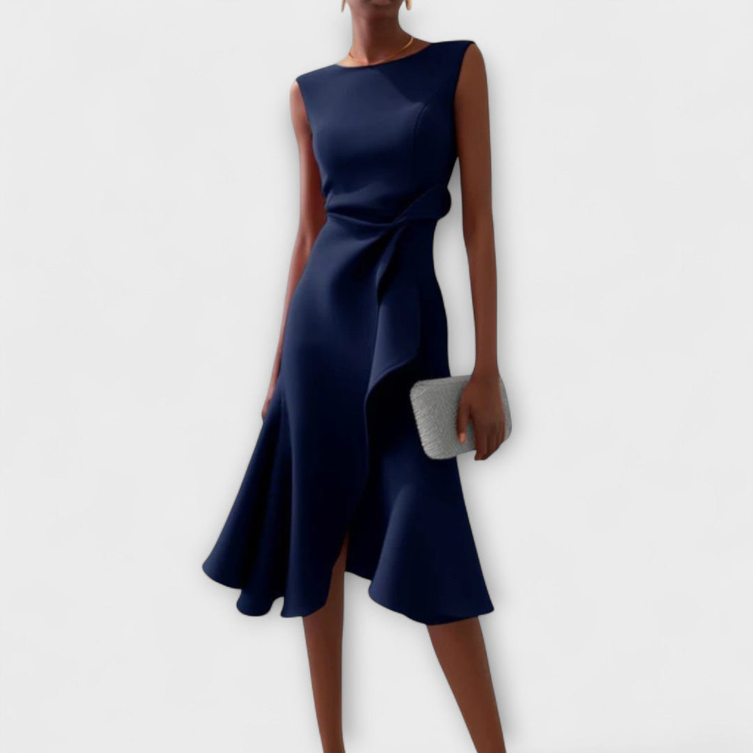 Elegant Asymmetric Midi Dress for Weddings and Parties 2