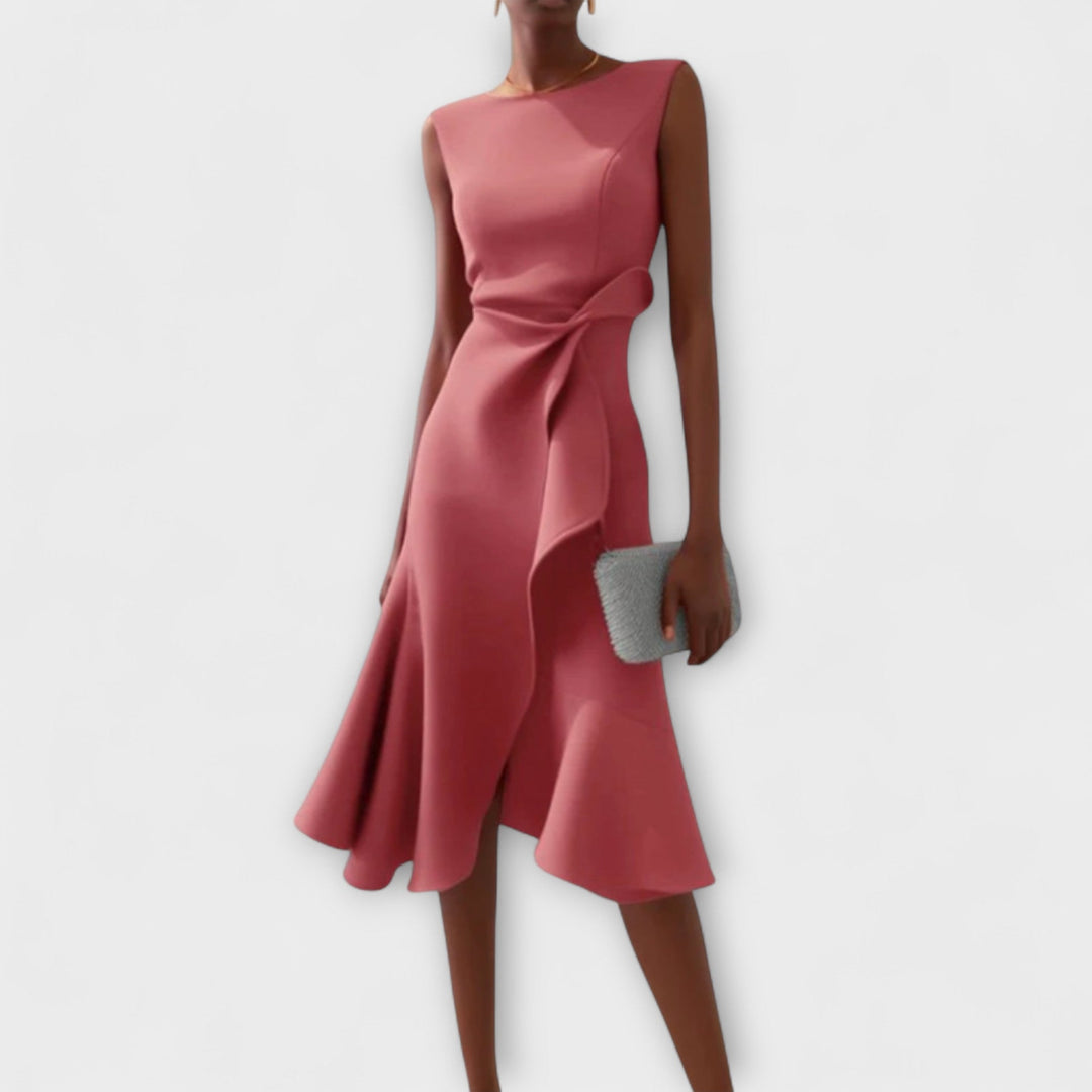 Elegant Asymmetric Midi Dress for Weddings and Parties 3