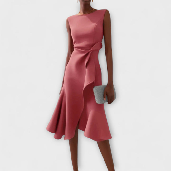 Elegant Asymmetric Midi Dress for Weddings and Parties 3