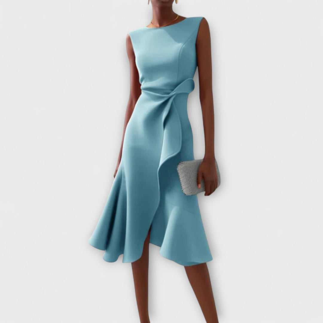 Elegant Asymmetric Midi Dress for Weddings and Parties 4