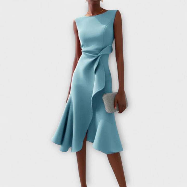 Elegant Asymmetric Midi Dress for Weddings and Parties 4