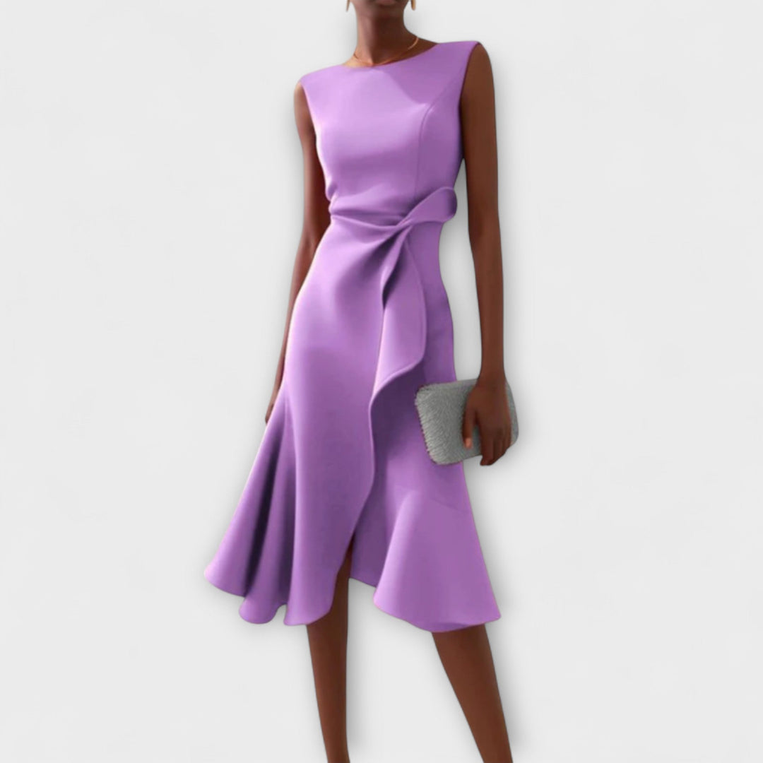 Elegant Asymmetric Midi Dress for Weddings and Parties 5